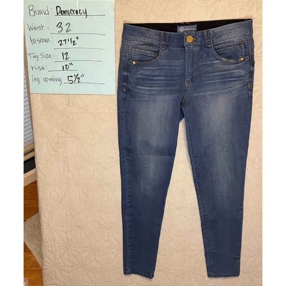 Democracy Jeans, Women's, Size 12, Blue, "Ab"solution, Stretch, Mid-Rise, Skinny - Picture 5 of 5